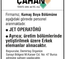 ÇAHAN TEKSTİL