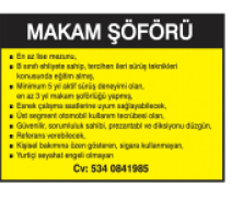 MAKAM ŞOFÖRÜ