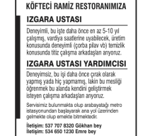 OKSİJEN 86 RAMİZ RESTORAN