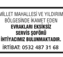 SERVİS ŞOFÖRÜ