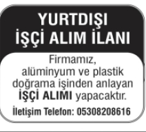 YURTDIŞI İŞÇİ ALIMI